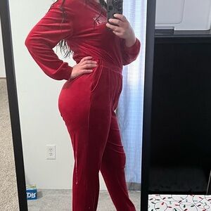 Juicy Couture Vibrant Red Velour Jacket